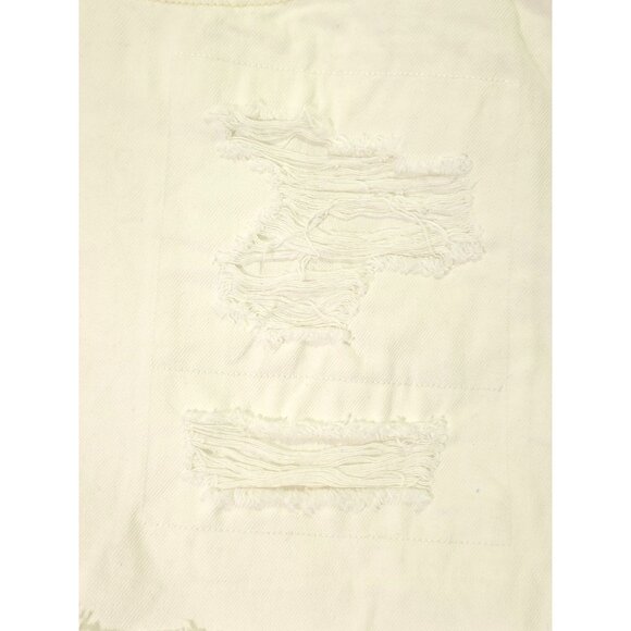 Vanilla Star White Distressed Mini Skirt Size 13 - Picture 3 of 10